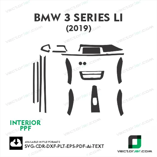 BMW 3 Series Li 2019 PPF and wrap template