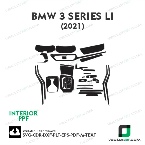 BMW 3 Series Li 2021 PPF and wrap template