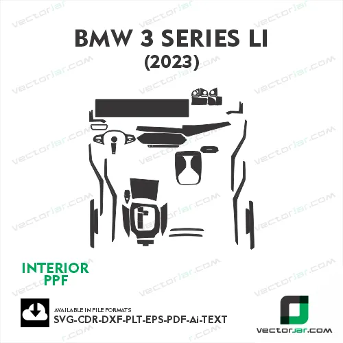 BMW 3 Series Li 2023 PPF and wrap template