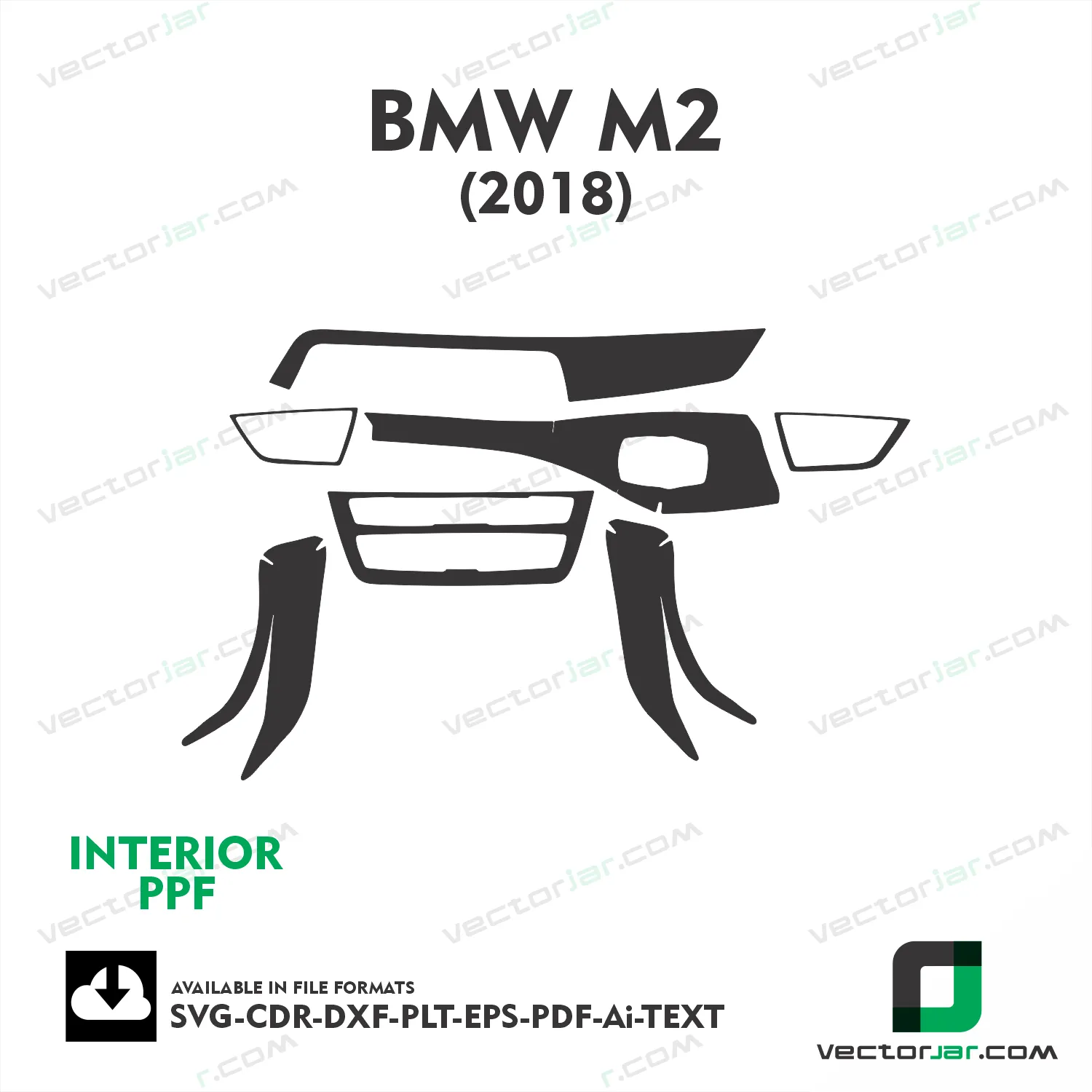 BMW M2 2018 interior PPFand wrap template