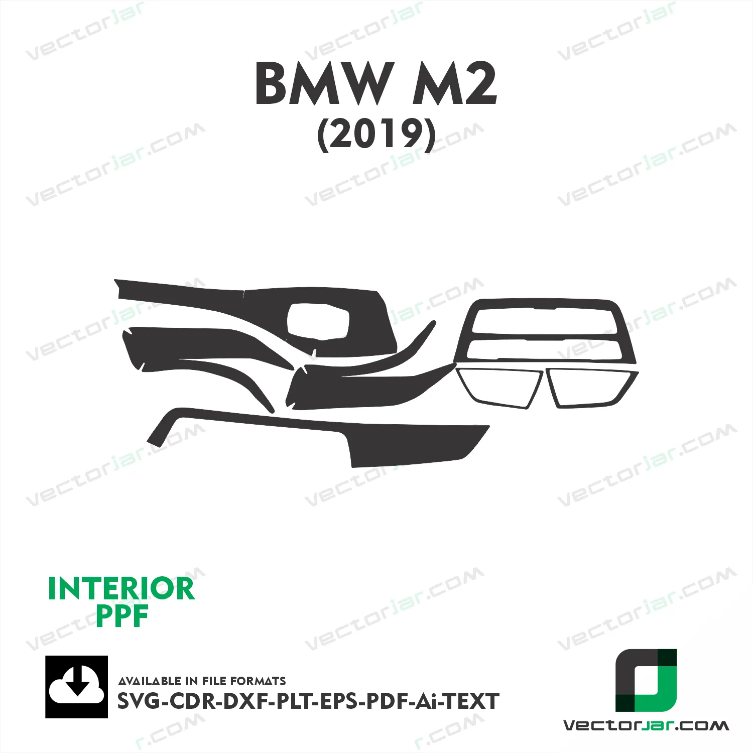 BMW M2 2019 interior PPF and wrap template