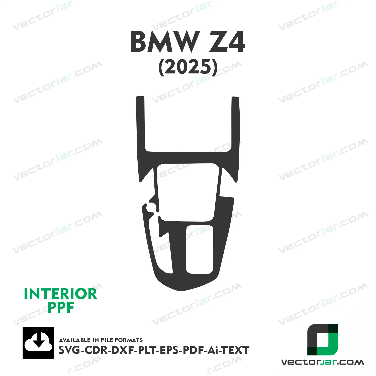 BMW Z4 2025 interior PPF and wrap template