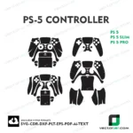 Playstation PS5 Controller Skin Vector Template
