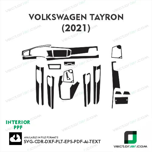 Volkswagen Tayron 2021 PPF Template vector cut