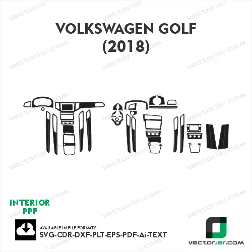 Volkwagen Golf 2018 PPF template