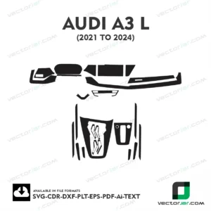 AUDI A3L 2021-2024 interior PPF and wrap template