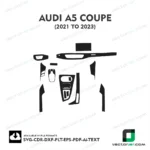 Audi A5 Coupe 2021TO 2023 interior PPF and wrap template