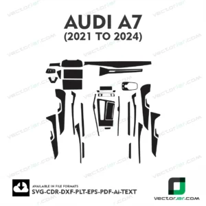 Audi A7 2021 TO 2024 interior PPF and wrap template