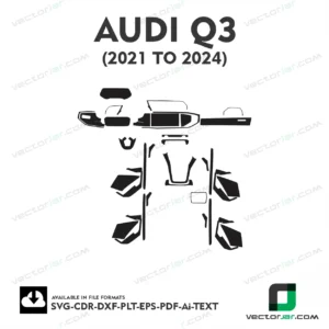 Audi Q3 2021 to 2024 interior PPF and wrap template