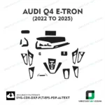 Audi Q4 e-tron 2022 to 2025 interior PPF and wrap template