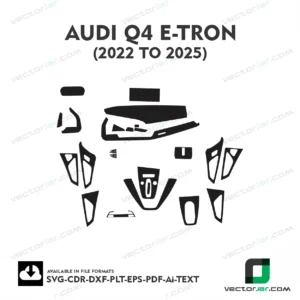 Audi Q4 e-tron 2022 to 2025 interior PPF and wrap template