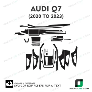 Audi Q7 2020 to 2023 interior PPF and wrap template