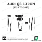 Audi Q8 e-tron 2024 to 2025 interior PPF and wrap template