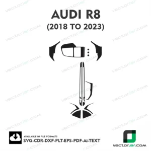 Audi R8 2018 to 2023 interior PPF and wrap template