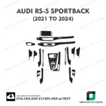 Audi RS5 Sportback 2021 to 2024 interior PPF and wrap template