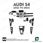 Audi S4 2022 to 2024 interior PPF and wrap template