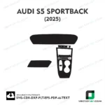 Audi S5 Sportback 2025 interior PPF and wrap template
