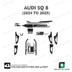 Audi SQ8 2024 to 2025 interior PPF and wrap template