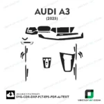 Audi A3 2025 interior PPF and wrap template