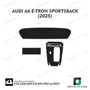 Audi A6 e-tron Sportsback 2025 interior PPF and wrap template