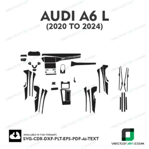Audi A6L 2020 to 2024 interior PPF and wrap template