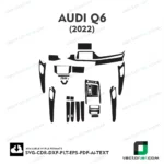 audi q6 22 interior PPF and wrap template
