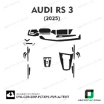 Audi RS3 2025 interior PPF and wrap template