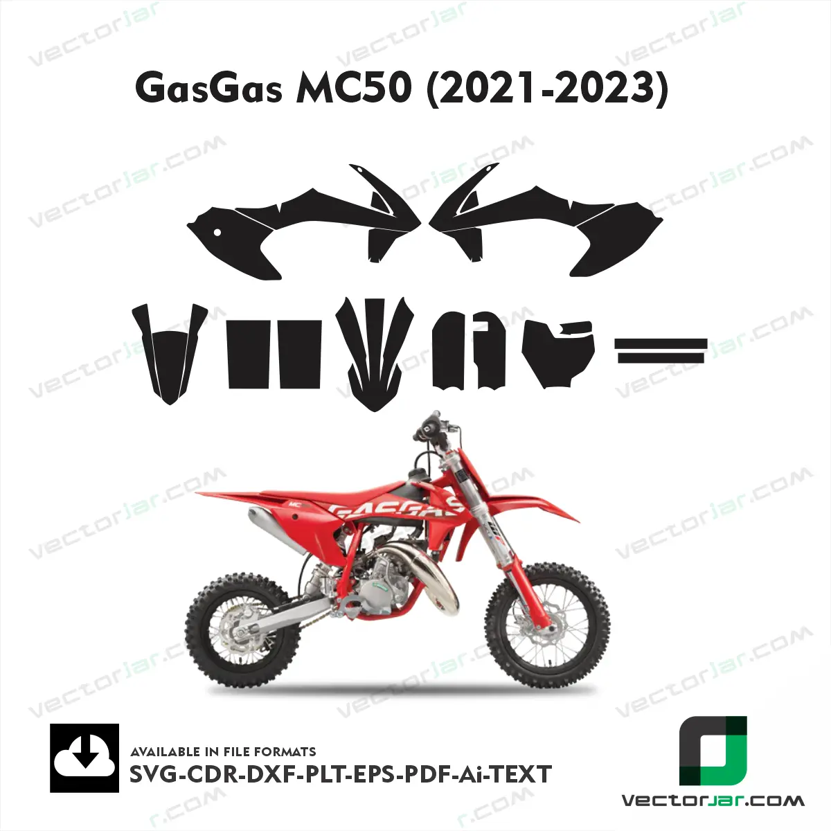 GasGas MC50 (2021-2023) graphics skin template