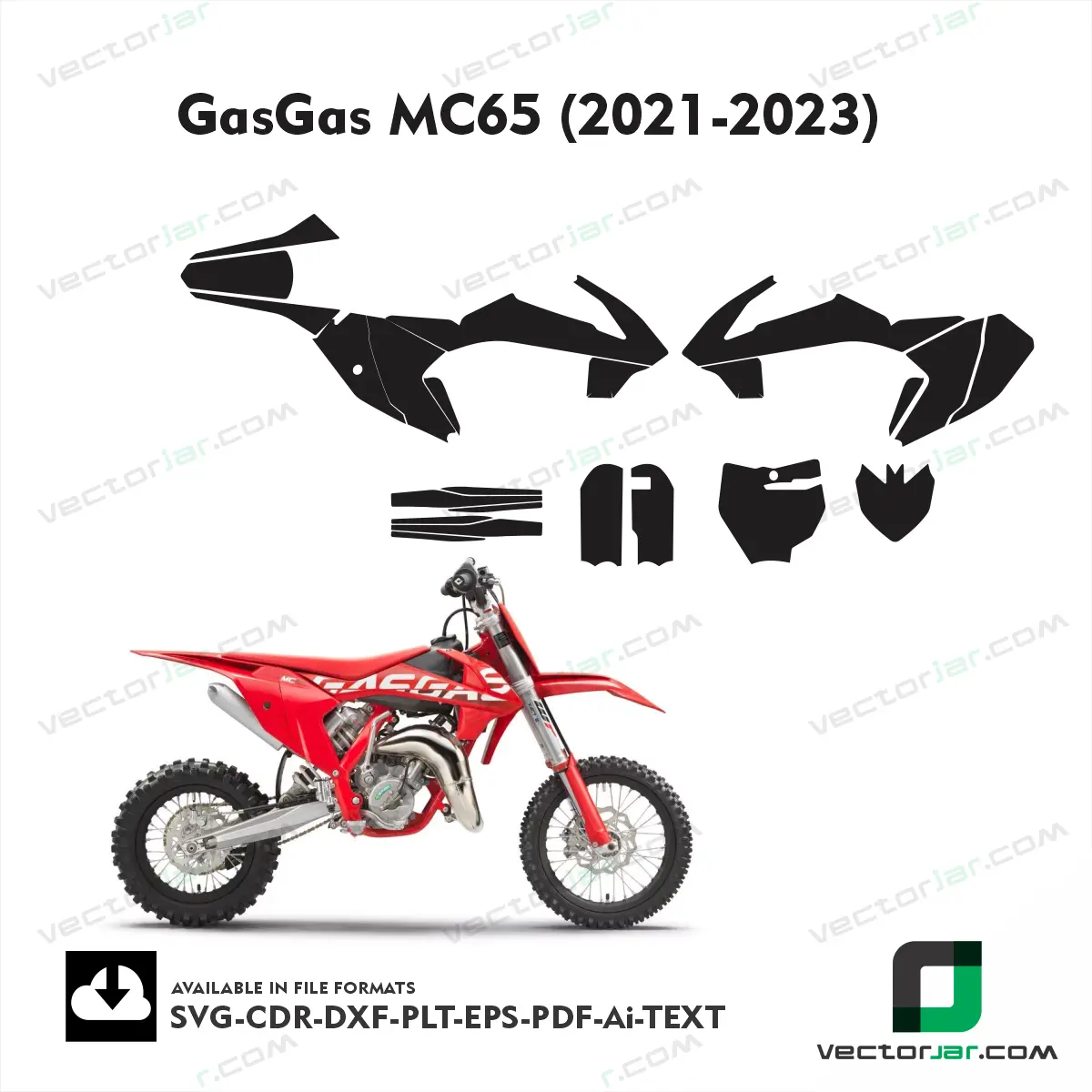 GasGas MC65 (2021-2023) graphics vector template