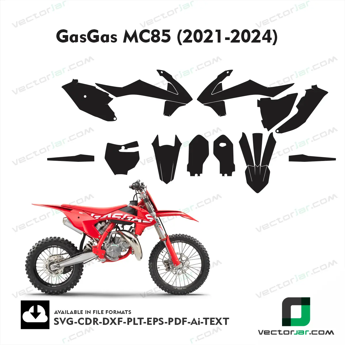GasGas MC85 (2021-2024) graphics vector template
