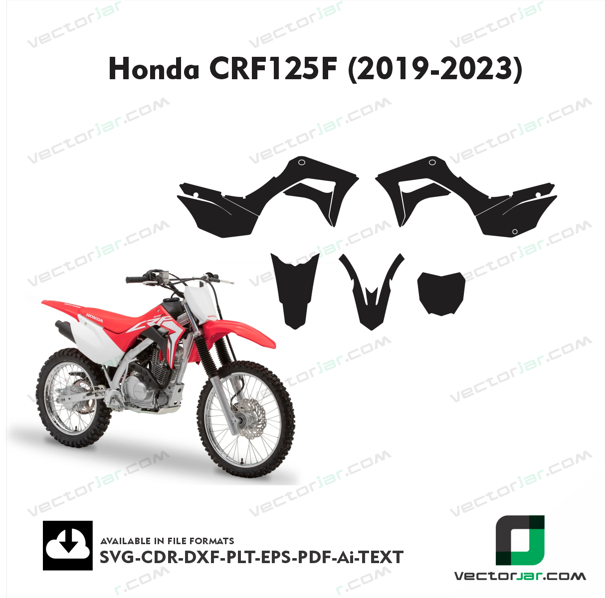 Honda CRF125F (2019-2023) graphics vector template