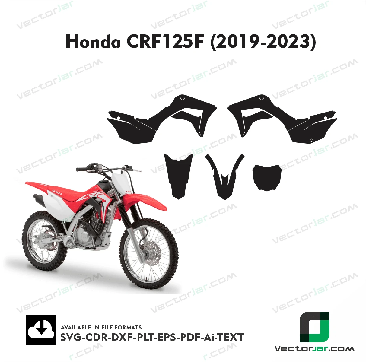 Honda CRF125F (2019-2023) graphics vector template