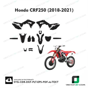 Honda CRF250 (2018-2021) graphics vector template
