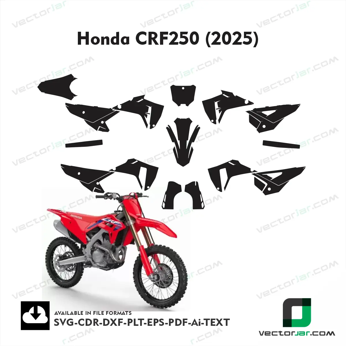 Honda CRF250 (2025) graphics vector template