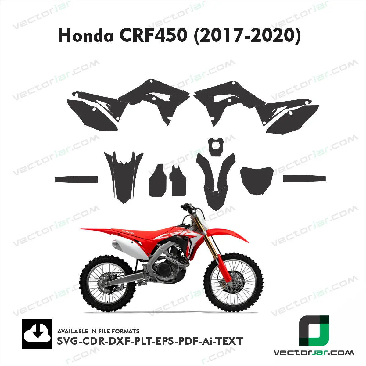 Honda CRF450 (2017-2020) graphics vector template