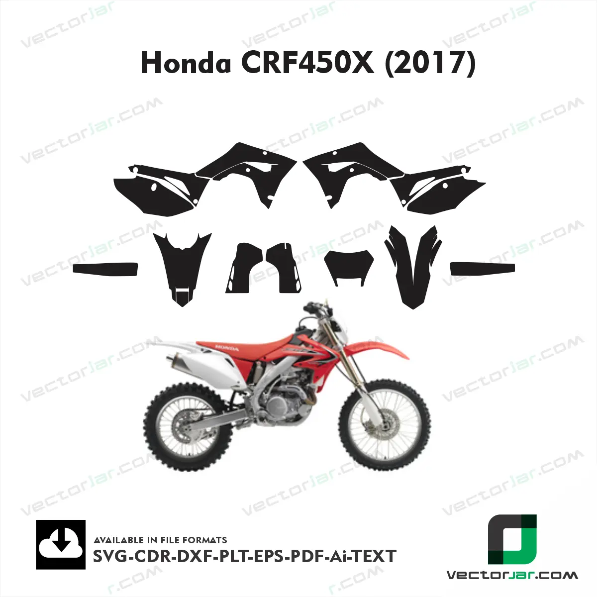 Honda CRF450X (2017) graphics vector template