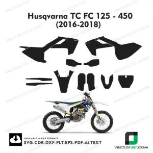 Husqvarna TC-FC 125 - 450 (2016-2018) graphics vector template