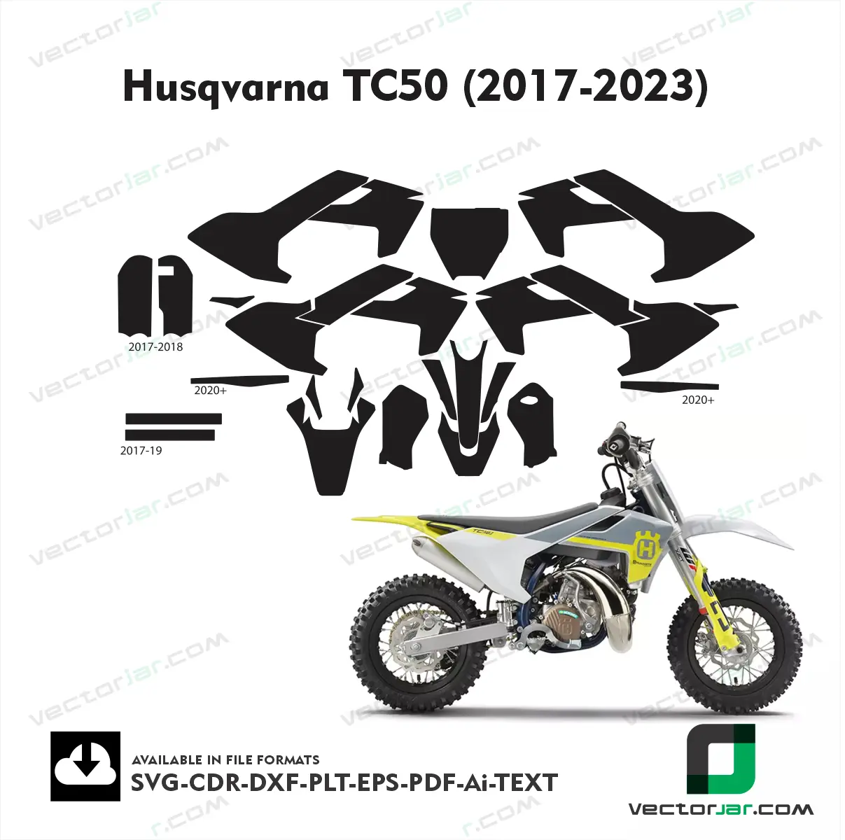 Husqvarna TC50 (2017-2023) graphics vector template