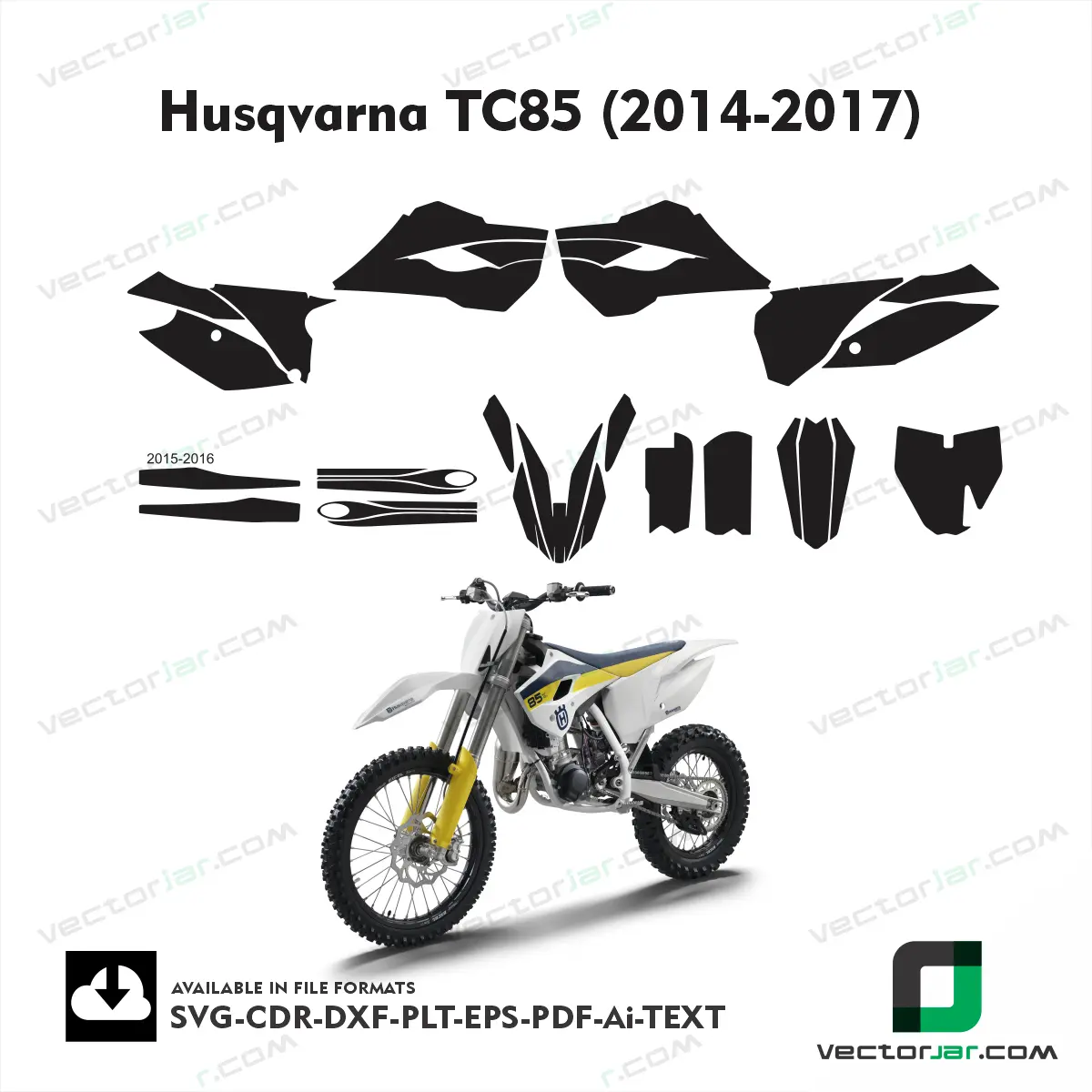 Husqvarna TC85 (2014-2017) graphics vector template