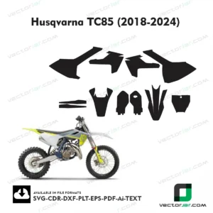 Husqvarna TC85 (2018-2024) graphics vector template