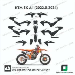 KTM SX All (2022.5-2024) graphics vector template