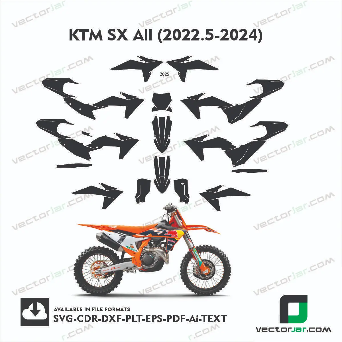 KTM SX All (2022.5-2024) graphics vector template