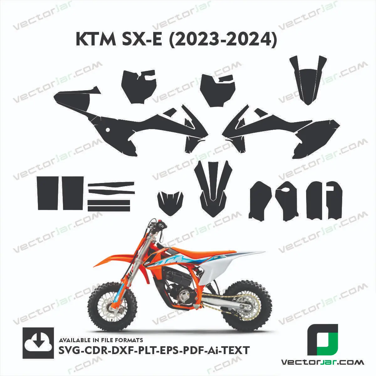 KTM SX-E (2023-2024) graphics vector template