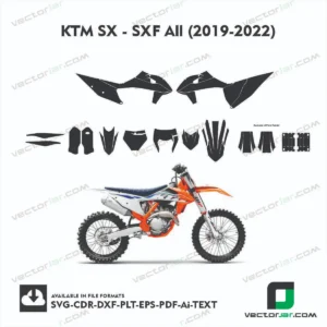 KTM SX - SXF All (2019-2022) graphics vector template