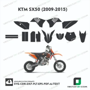 KTM SX50 (2009-2015) graphics vector template