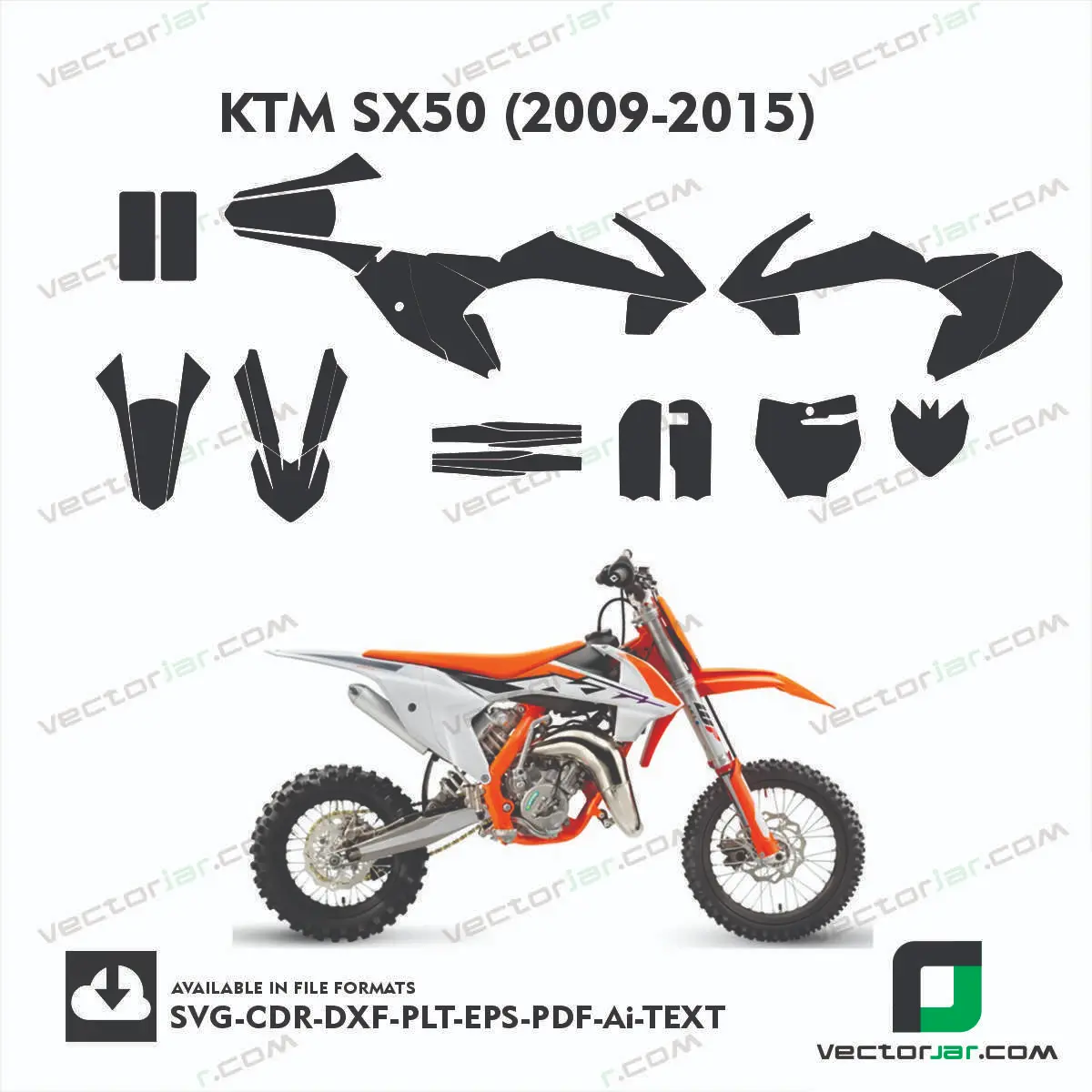 KTM SX65 (2016-2023) graphics vector template