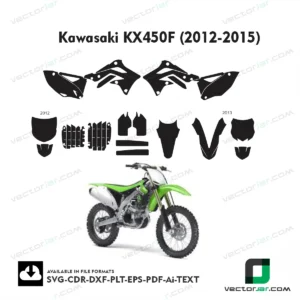 Kawasaki KX450F (2012-2015) graphics vector template