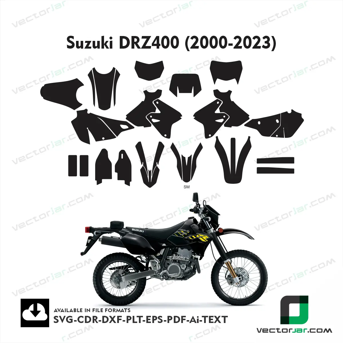 Suzuki DRZ400 (2000-2023) graphics vector template