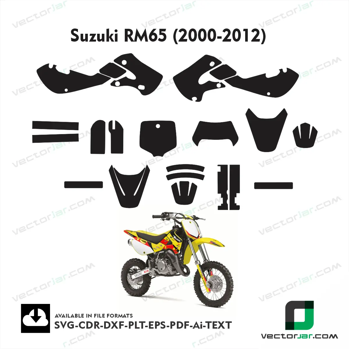 Suzuki RM80 – 85 (2000-2025) graphics vector template