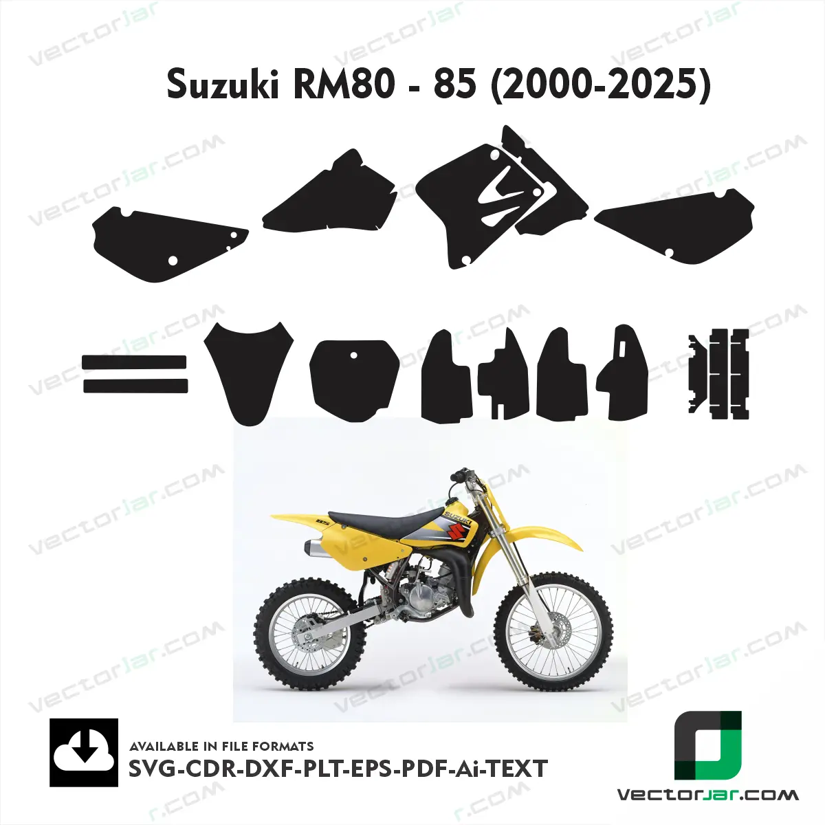 Suzuki RM125 – 250 (2001-2008) graphics vector template